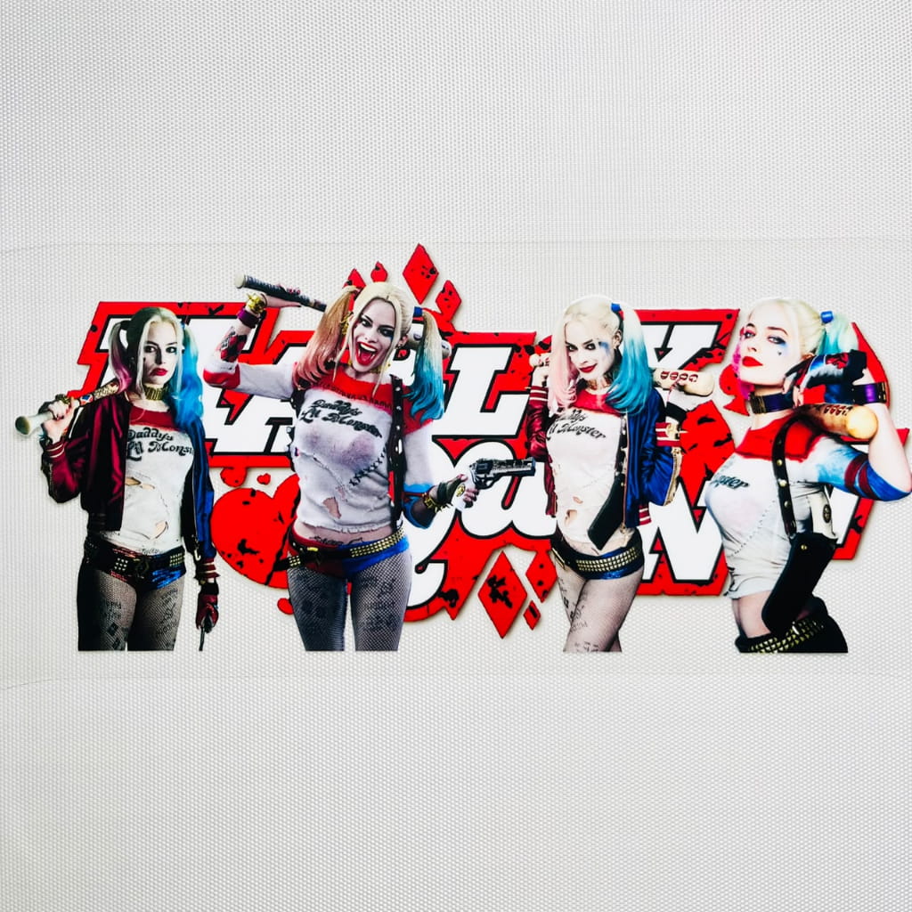 16oz UVDTF Cup Wraps,Halloween, Horroible ,Harley Quinn