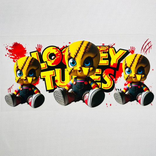 16oz UVDTF Cup Wraps,Halloween, Horroible ,Cartoon, Looney Tunes Tweety