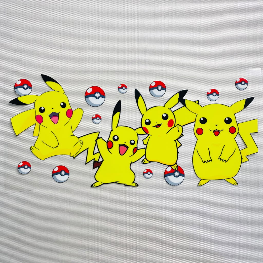 16oz UVDTF Cup Wraps, Cartoon ,Japanese Anime , Pokemon
