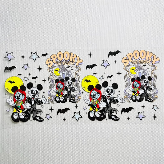 16oz UVDTF Cup Wraps,Halloween, Horroible ,Mickey &Minnie