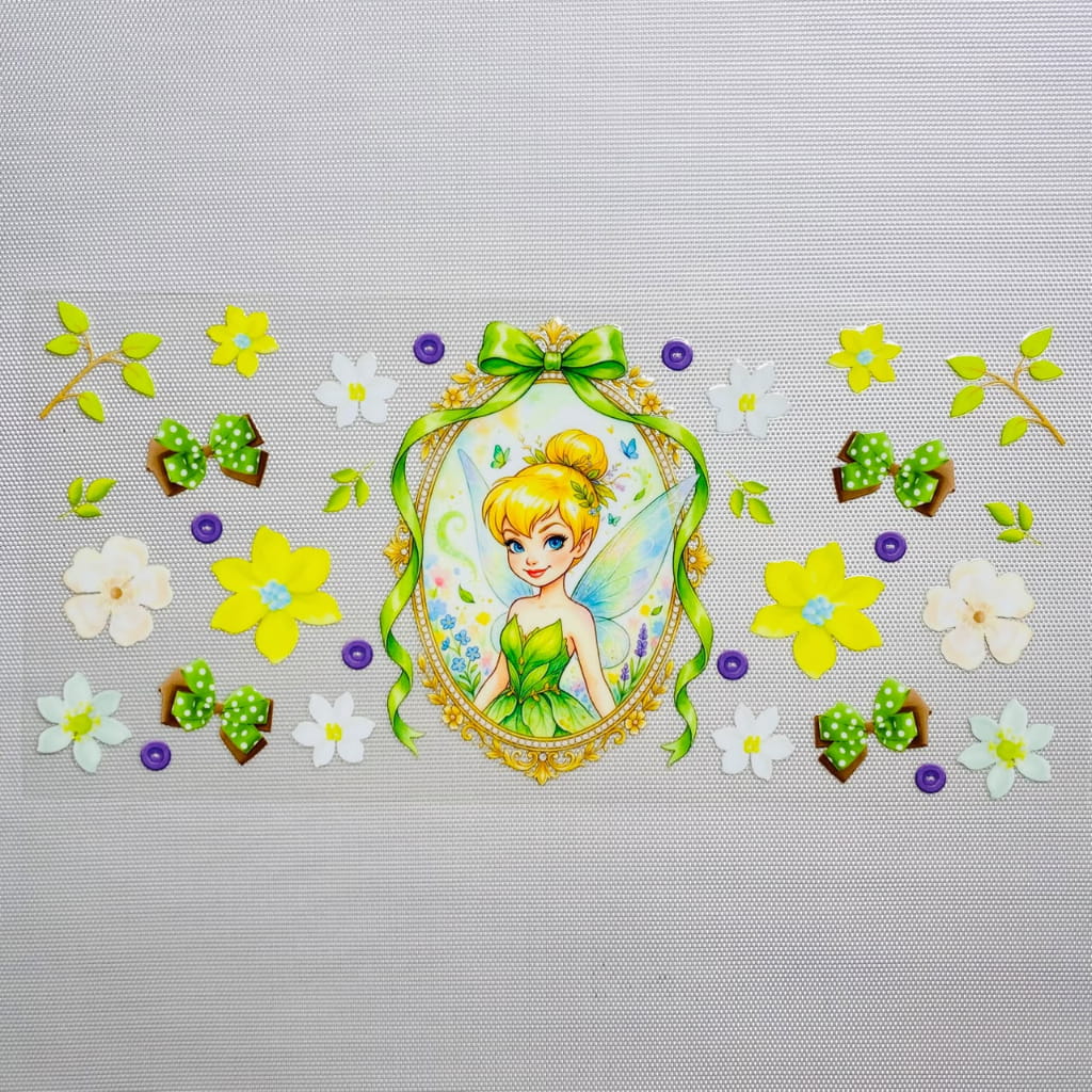 16oz UVDTF Cup Wraps, Cartoon , Princess , Tinker Bell