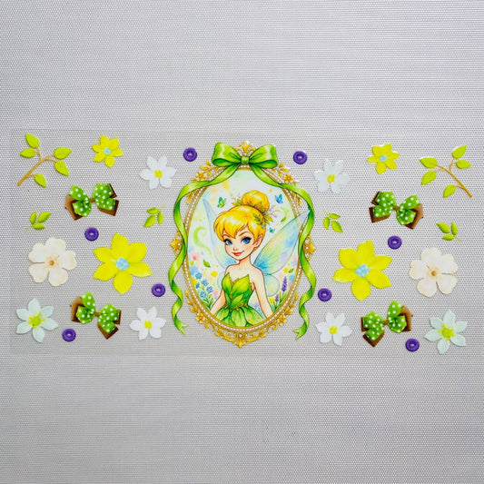 16oz UVDTF Cup Wraps, Cartoon , Princess , Tinker Bell