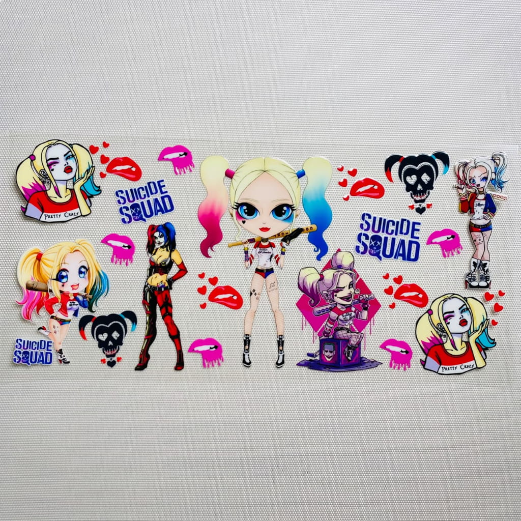 16oz UVDTF Cup Wraps,CartoonCharacter ,Harley Quinn