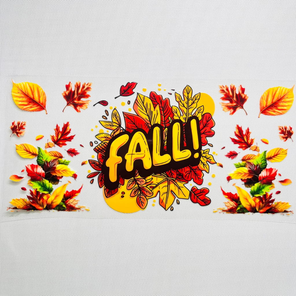 16oz UVDTF Cup Wraps,Cartoon , Fall & Autumn Vibes