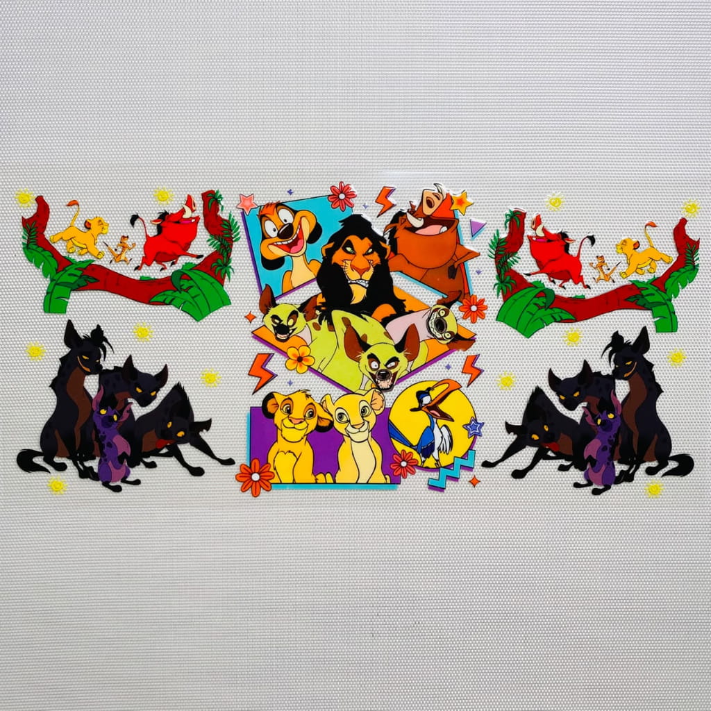 16oz UVDTF Cup Wraps, Cartoon ,Lion King