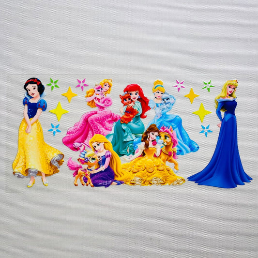 16oz UVDTF Cup Wraps ,Cartoon ,Princess