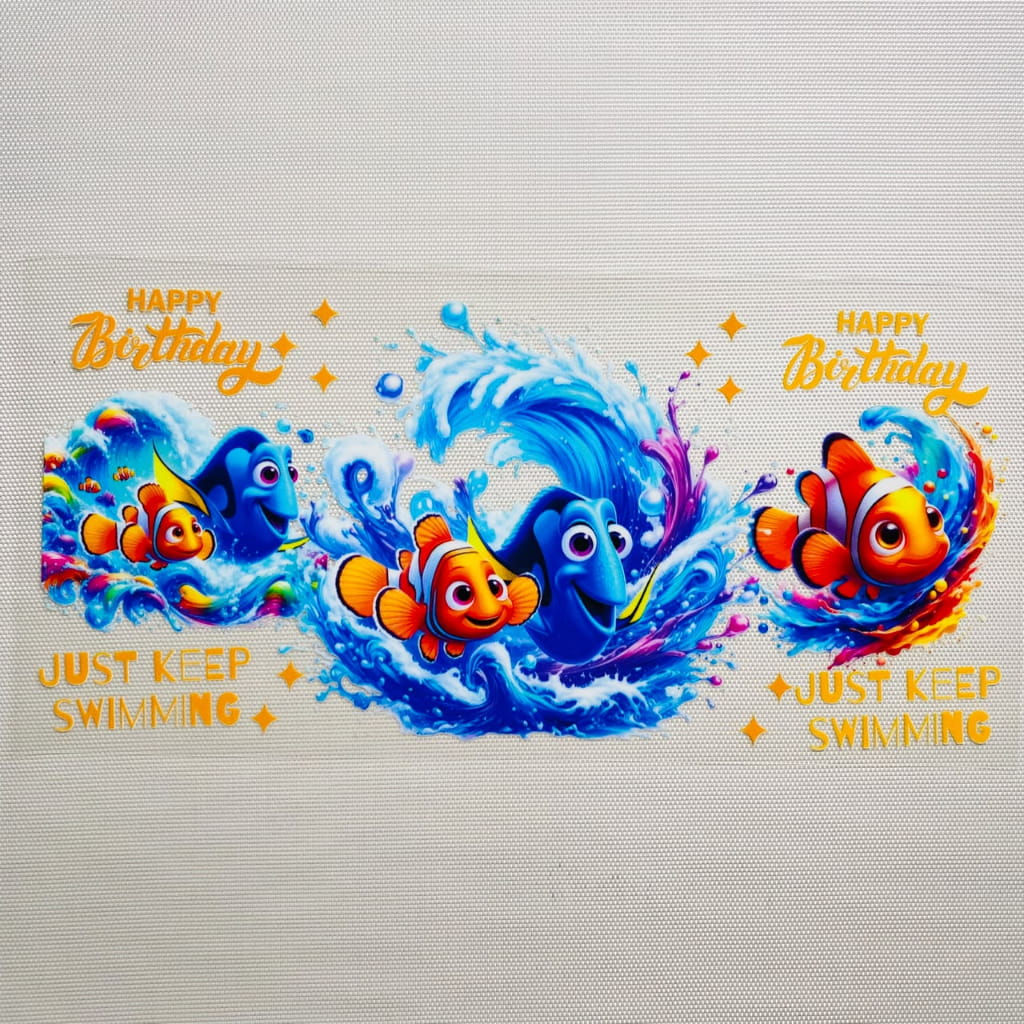 16oz UVDTF Cup Wraps, Nemo & Dory ,Cartoon