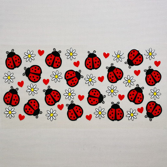 16oz UVDTF Cup Wraps ,Ladybug ,Heart