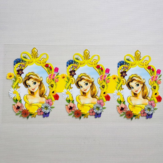 16oz UVDTF Cup Wraps,Cartoon Princess,Belle ,The Beauty and Beast
