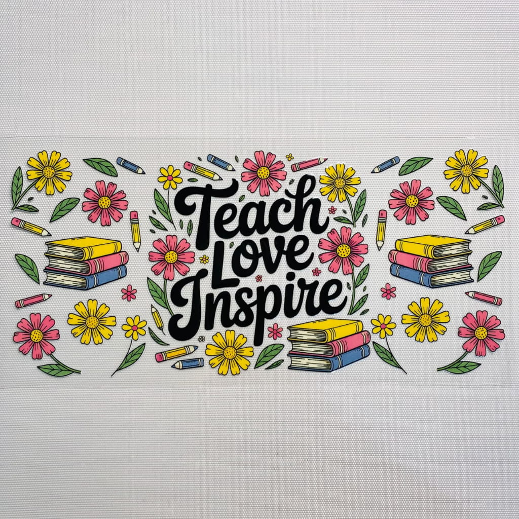 16oz UVDTF Cup Wraps, Teacher ,Book