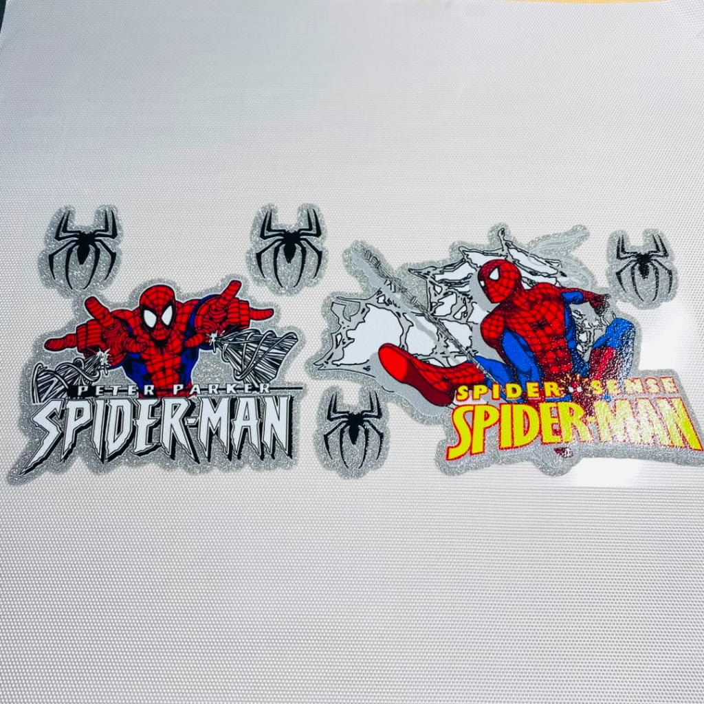 16oz UVDTF Shiny Glitter Cup Wraps, Water Proof ,Cartoon ,Hero , Spiderman
