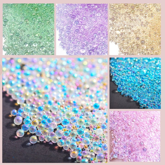 Mixed color Small different size Bubble Beads ,200g one bag