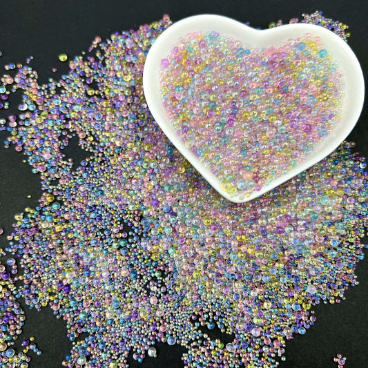 Mixed color Small different size Bubble Beads ,200g one bag