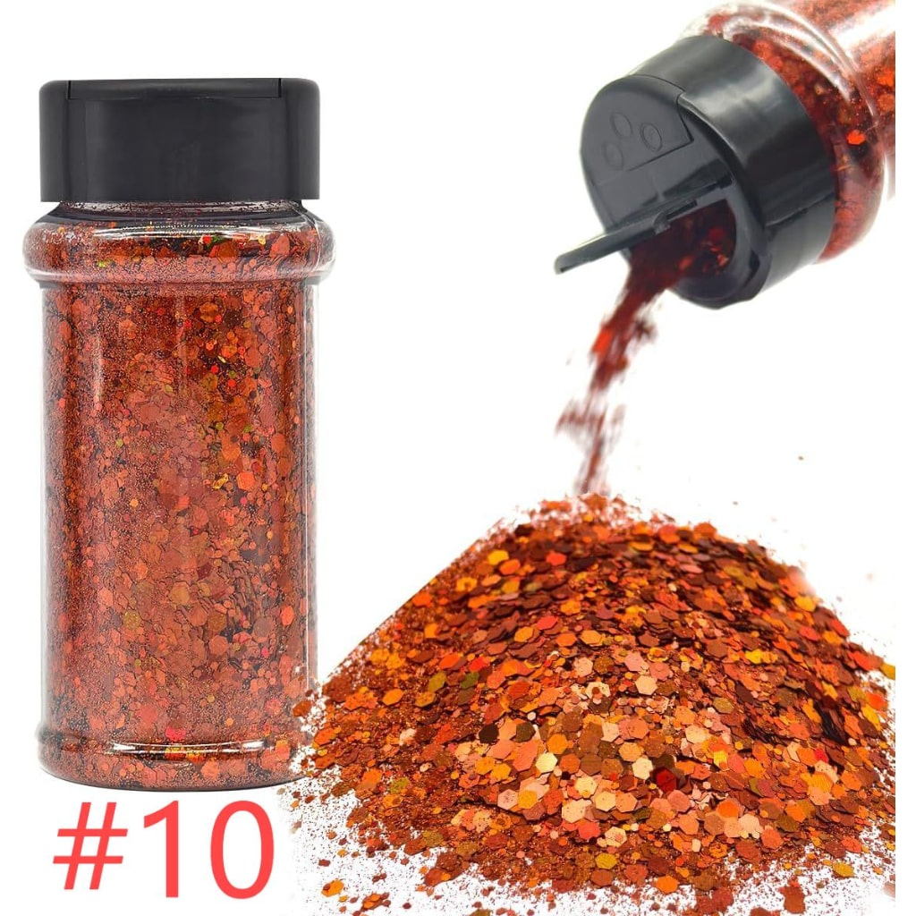 Laser/Holographic Golden Powder / Glitter Sequins For Snow Globe or DIY Items,1 bottle 57g/2floz ,18 Colors
