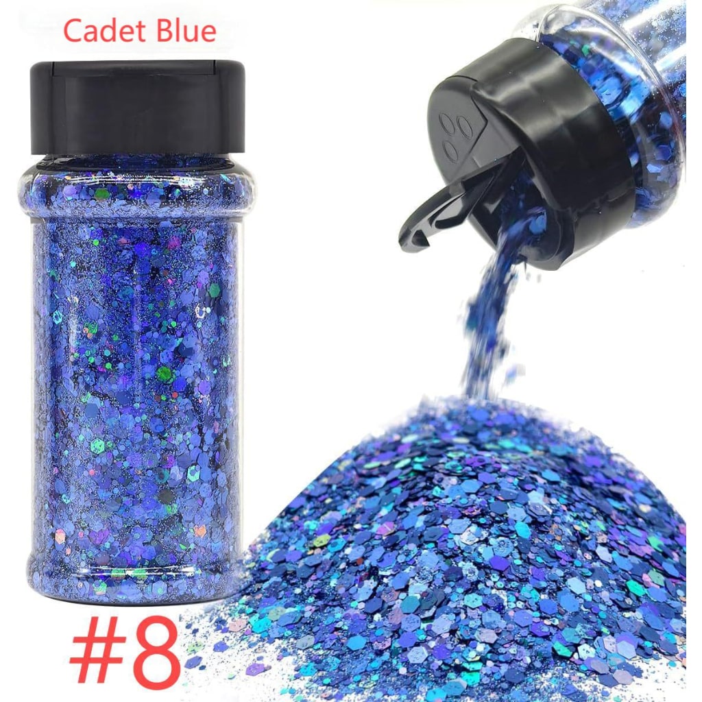 Laser/Holographic Golden Powder / Glitter Sequins For Snow Globe or DIY Items,1 bottle 57g/2floz ,18 Colors