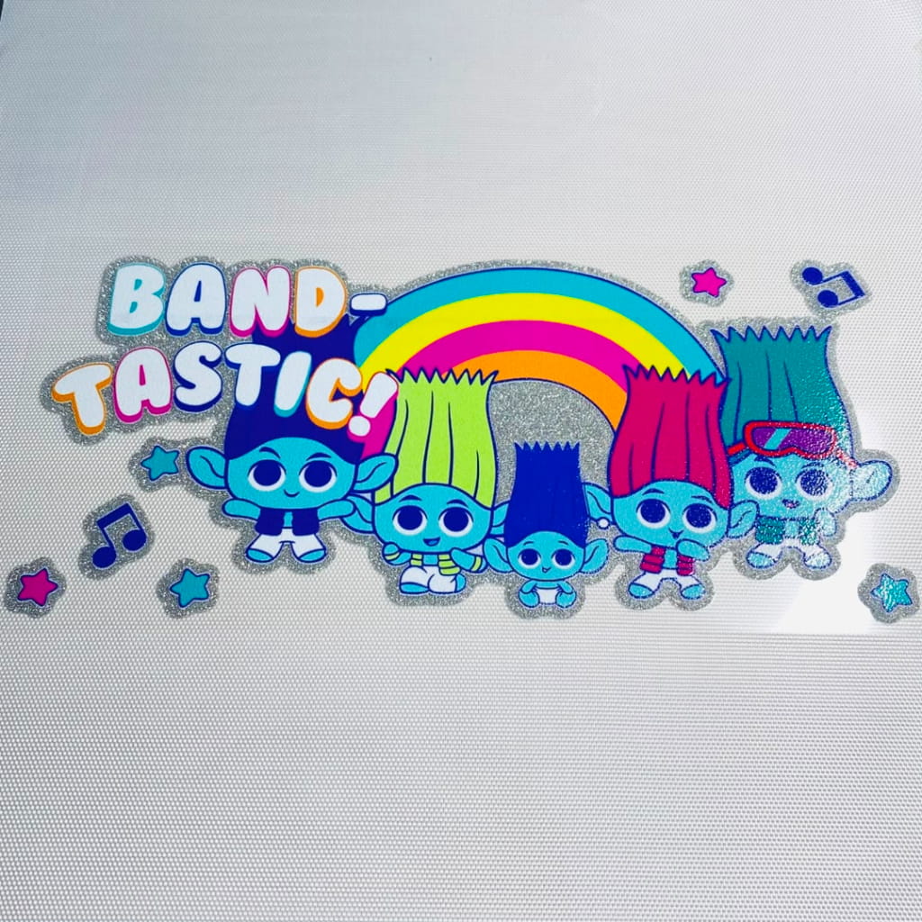 16oz UVDTF Shiny Glitter Cup Wraps, Water Proof ,Cartoon, Trolls