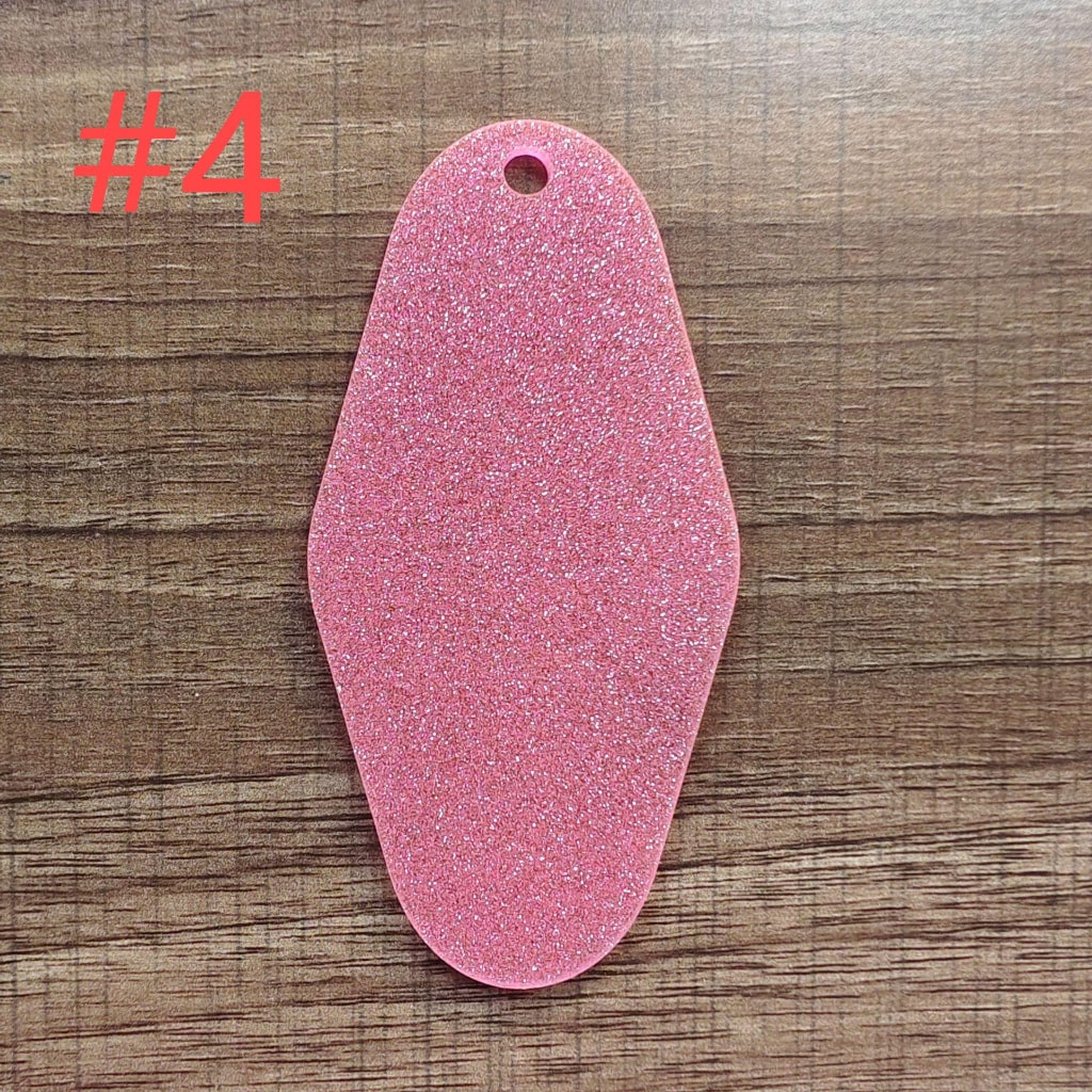 Glitter/Shiny Hotel Tags/ Keys With Keychains