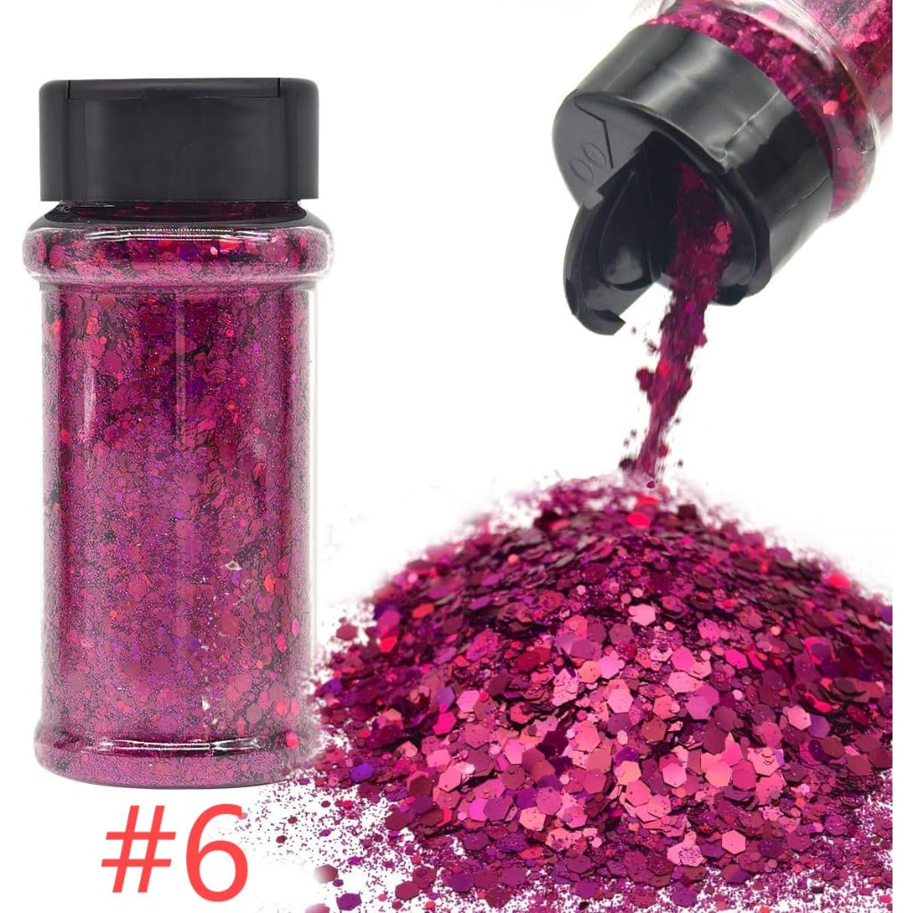 Laser/Holographic Golden Powder / Glitter Sequins For Snow Globe or DIY Items,1 bottle 57g/2floz ,18 Colors