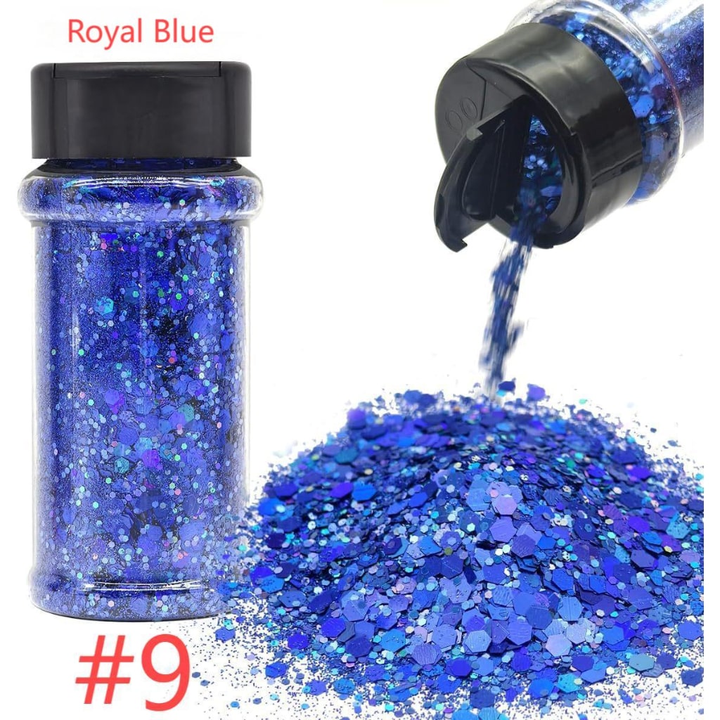 Laser/Holographic Golden Powder / Glitter Sequins For Snow Globe or DIY Items,1 bottle 57g/2floz ,18 Colors