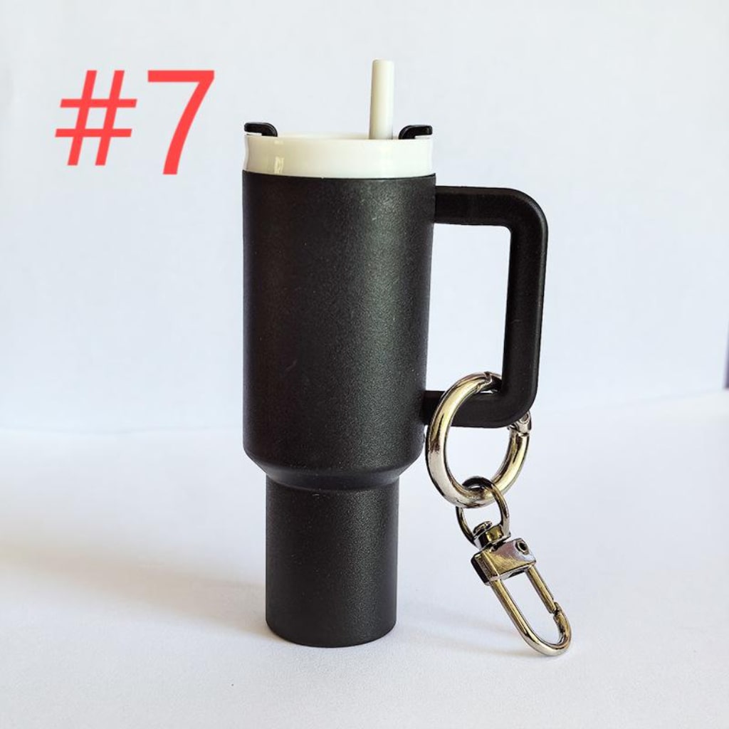 Mini Stainly Tumbler Cup keychains,Solid Color