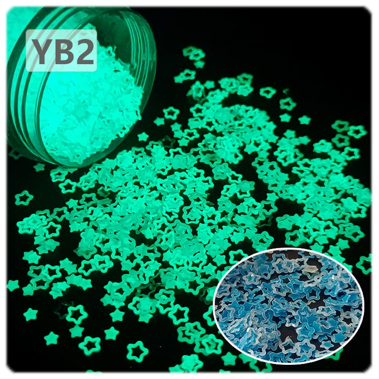 Luminous Glitter Star For Snow Globe Tumbler ,Sequins Glow in The Dark ,3mm ,20g