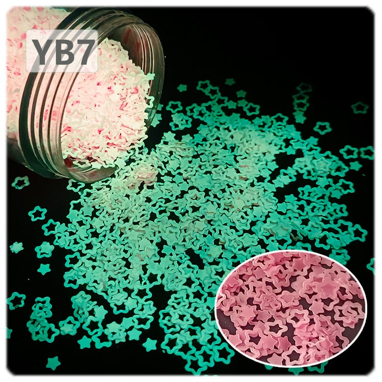 Luminous Glitter Star For Snow Globe Tumbler ,Sequins Glow in The Dark ,3mm ,20g