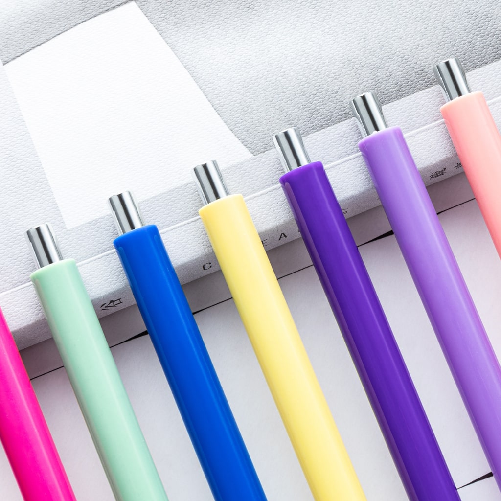 Plastic Solid Pen without Clips ,perfect for the pen wraps , Random Mix