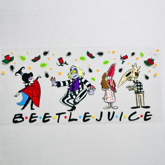 16oz UVDTF Cup Wraps,Halloween, Horroible, Spooky Vibes, Beetlejuice