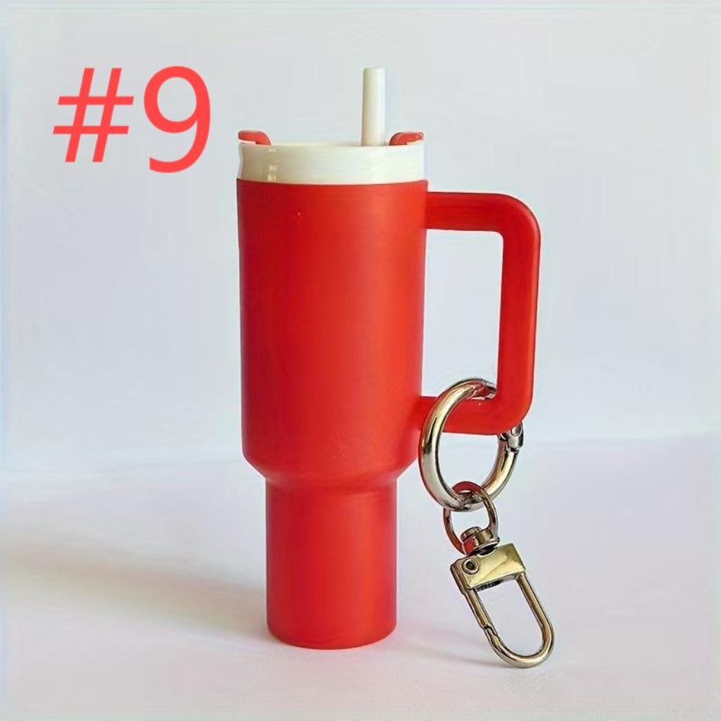 Mini Stainly Tumbler Cup keychains,Solid Color