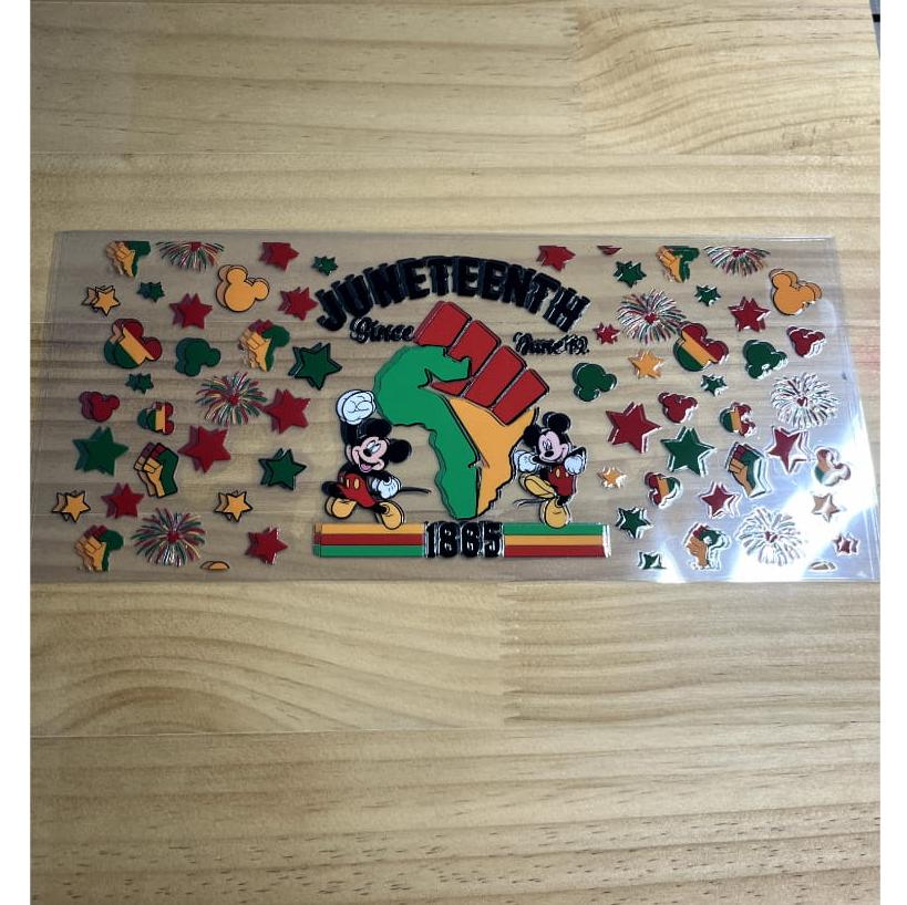 16oz UVDTF Cup Wraps,Juneteeth Festival
