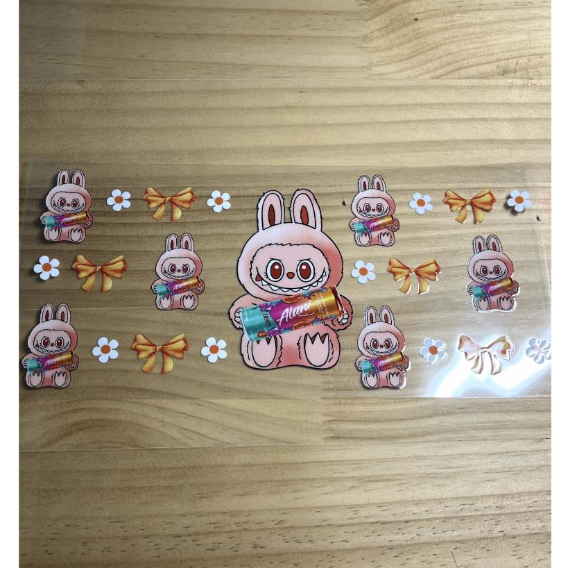 16oz UVDTF Cup Wraps ,Cartoon, Labubu