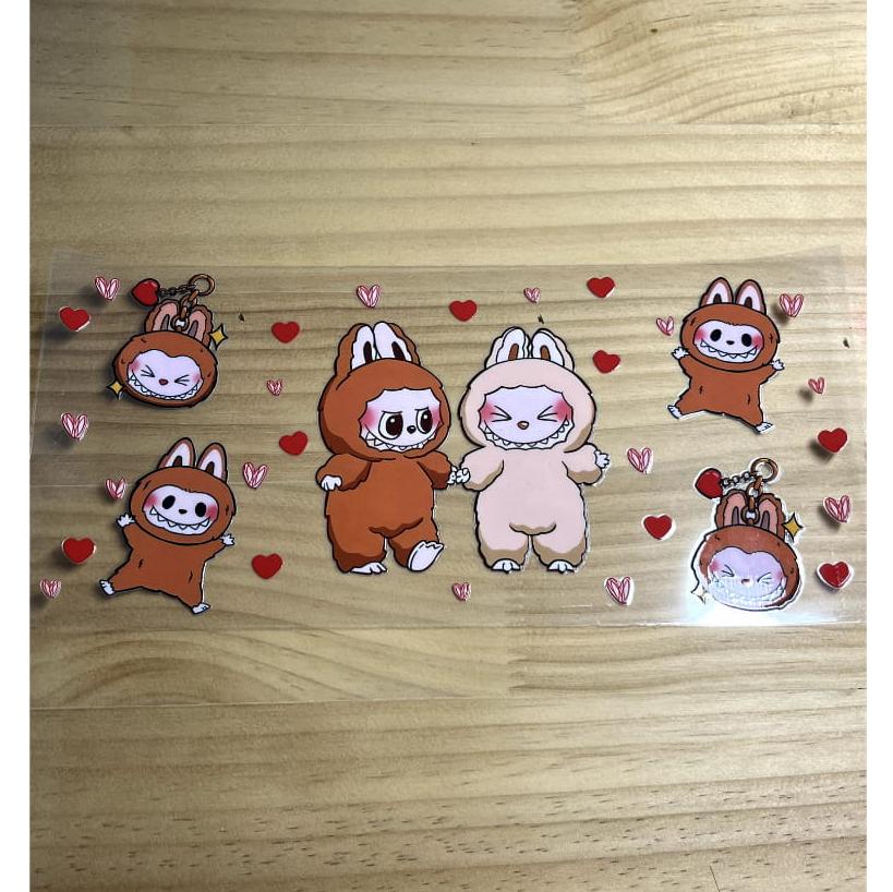 16oz UVDTF Cup Wraps ,Cartoon, Labubu