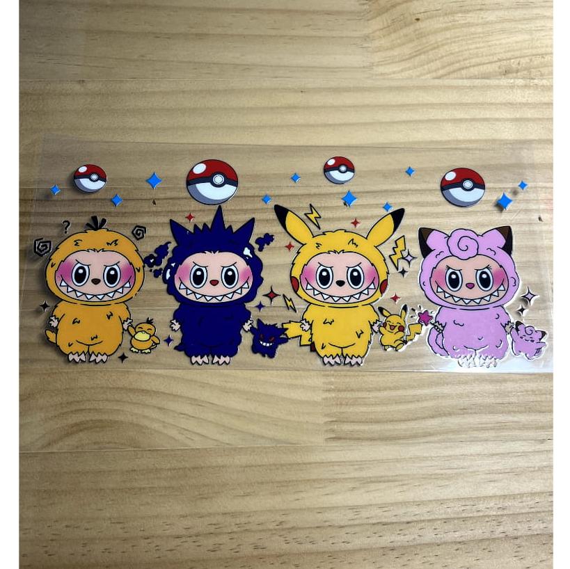 16oz UVDTF Cup Wraps ,Cartoon, Labubu