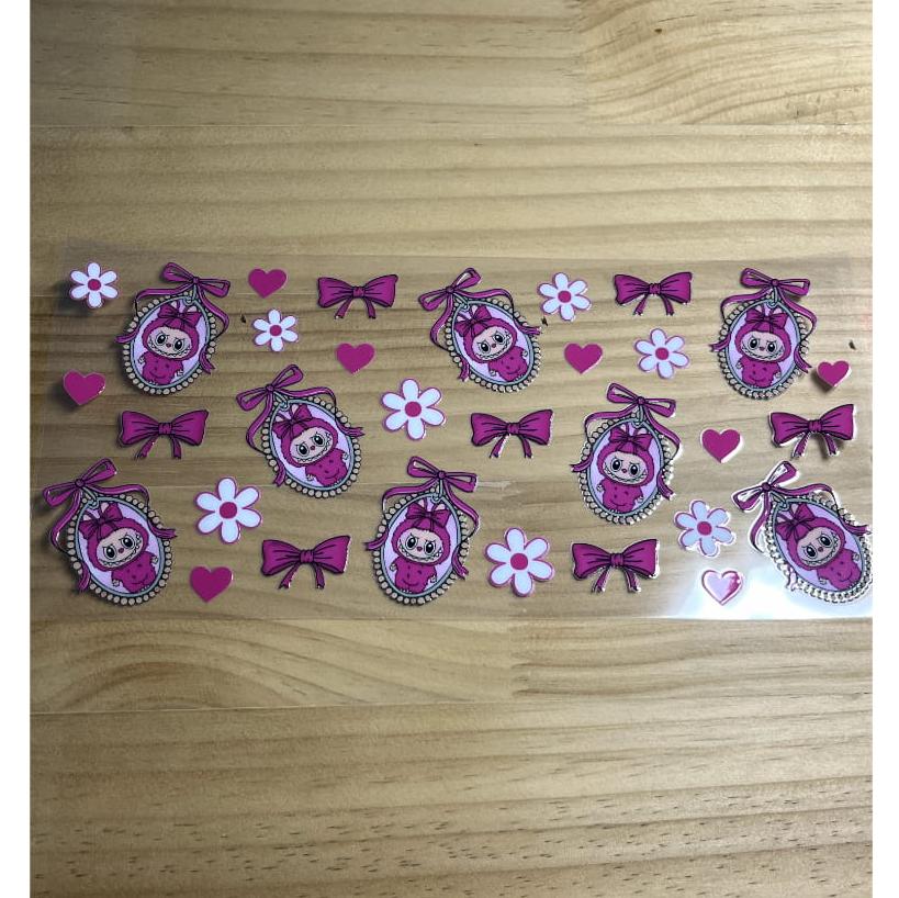16oz UVDTF Cup Wraps ,Cartoon, Labubu