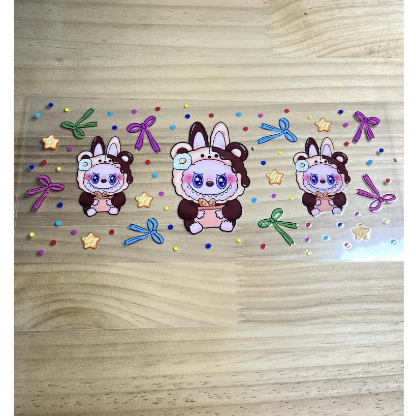 16oz UVDTF Cup Wraps ,Cartoon, Labubu