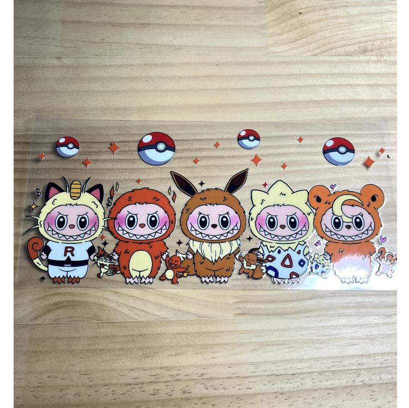 16oz UVDTF Cup Wraps ,Cartoon, Labubu