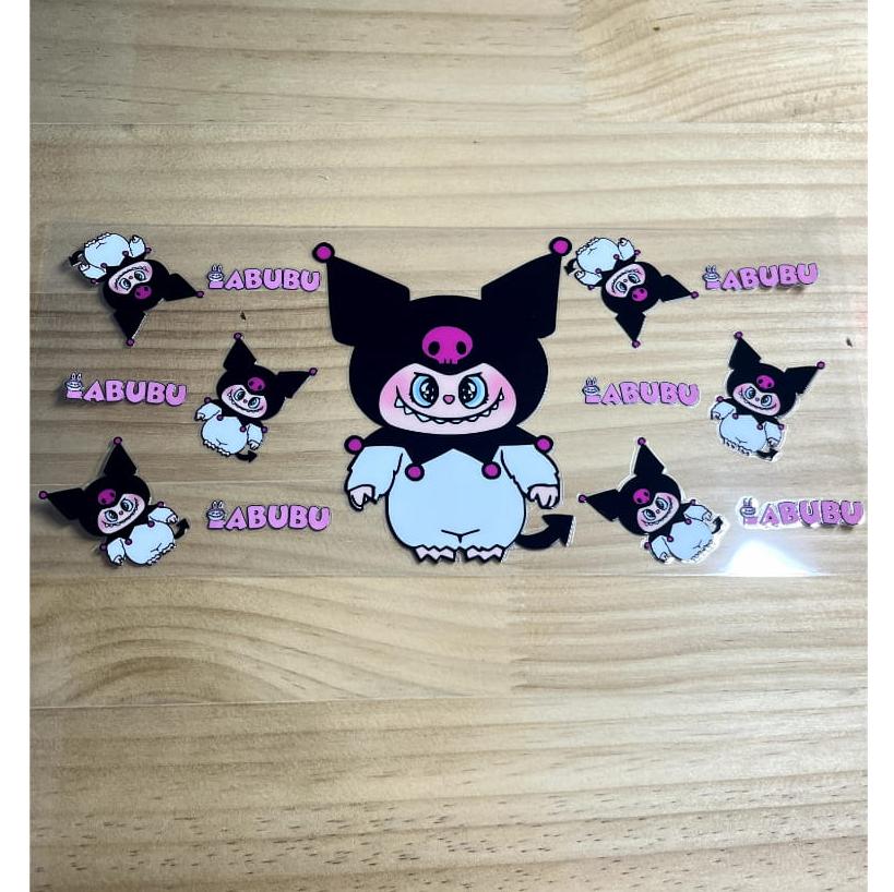 16oz UVDTF Cup Wraps ,Cartoon, Labubu