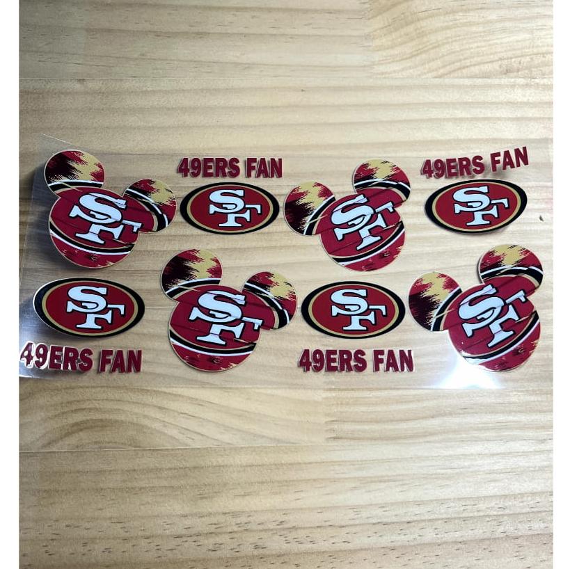 16oz UVDTF Cup Wraps,Sport, Football Teams , 49ERS , SF