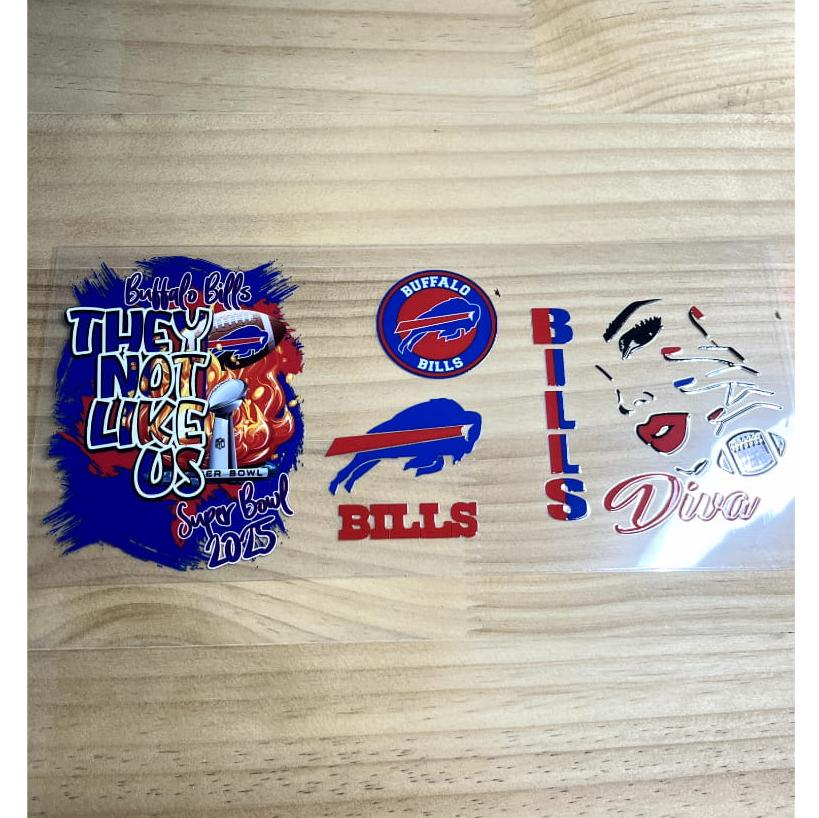 16oz UVDTF Cup Wraps,Sport , Football Teams , Buffalo Bills