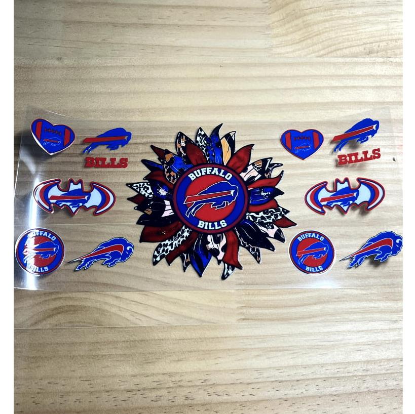 16oz UVDTF Cup Wraps,Sport , Football Teams , Buffalo Bills