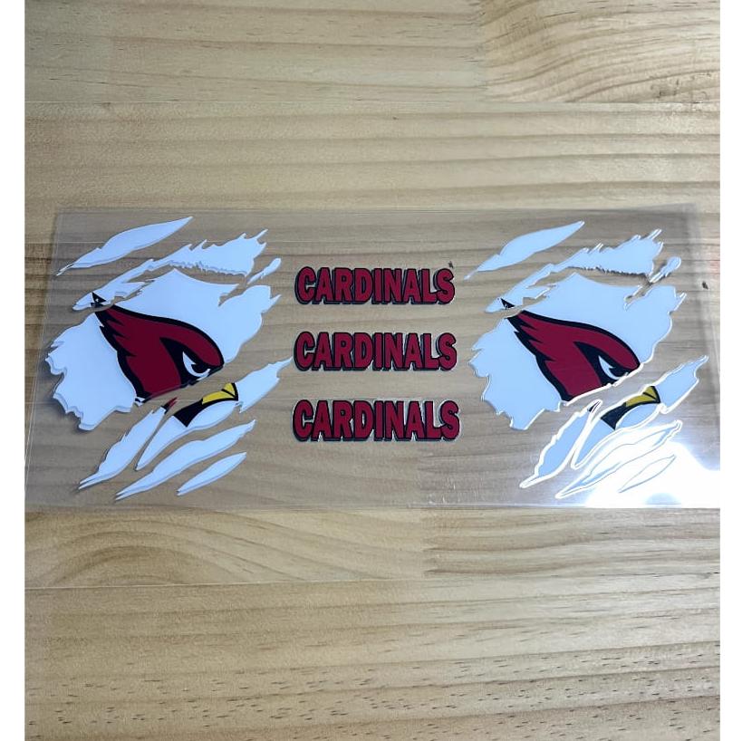 16oz UVDTF Cup Wraps,Sport, Football Teams , Cardinals