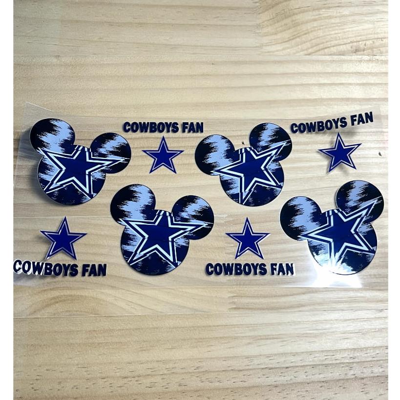 16oz UVDTF Cup Wraps,Sport, Football Teams , Cowboys