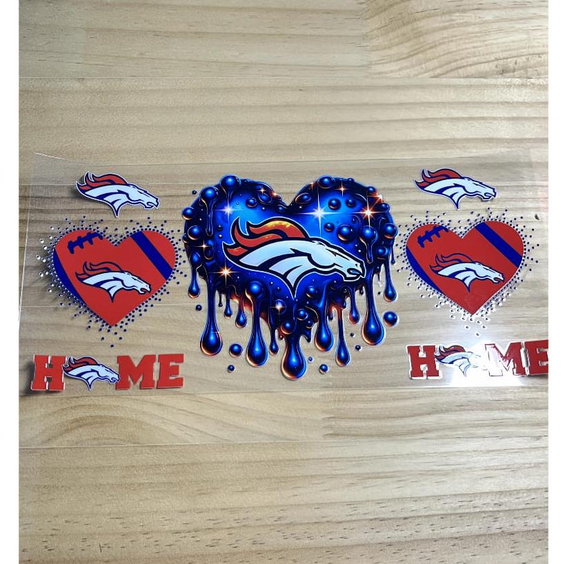 16oz UVDTF Cup Wraps,Sport, Football Teams ,Broncos