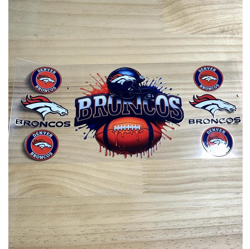 16oz UVDTF Cup Wraps,Sport, Football Teams ,Broncos