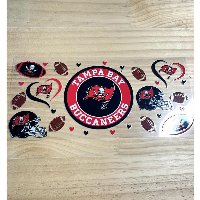 16oz UVDTF Cup Wraps,Sport, Football Teams ,Tampa Bay Buccaneers