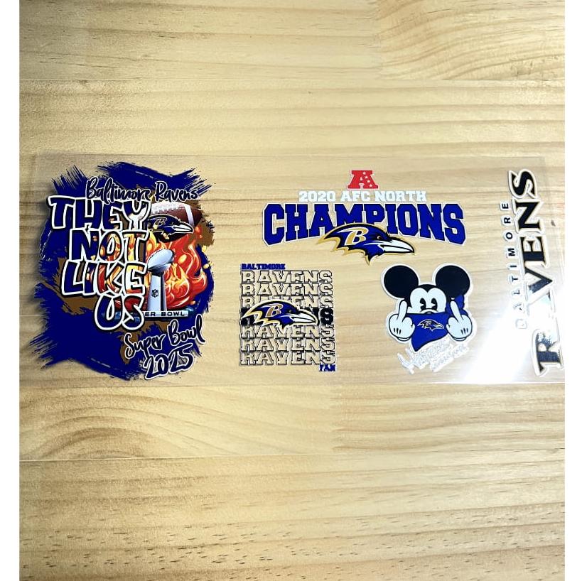 16oz UVDTF Cup Wraps,Sport, Football Teams, Ravens