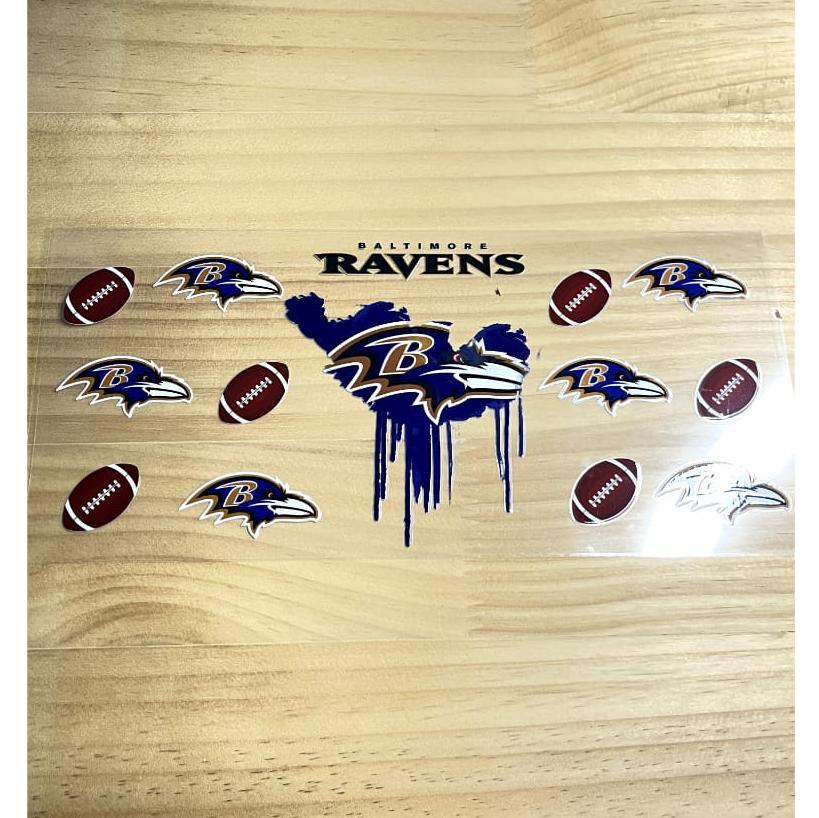 16oz UVDTF Cup Wraps,Sport, Football Teams, Ravens