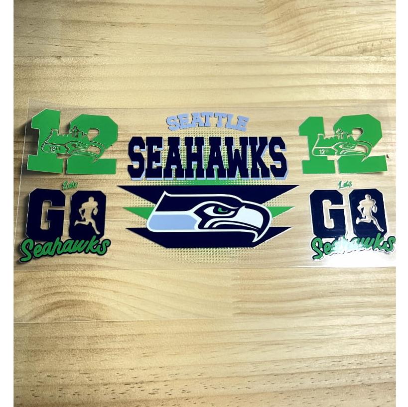 16oz UVDTF Cup Wraps,Sport, Football Teams ,Seahawks