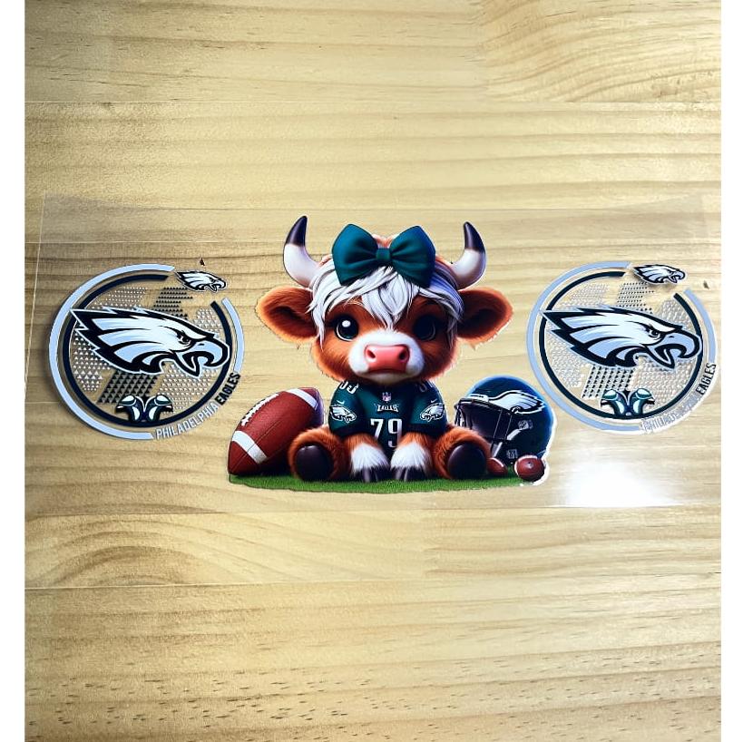 16oz UVDTF Cup Wraps,Sport, Football Teams ,Eagles