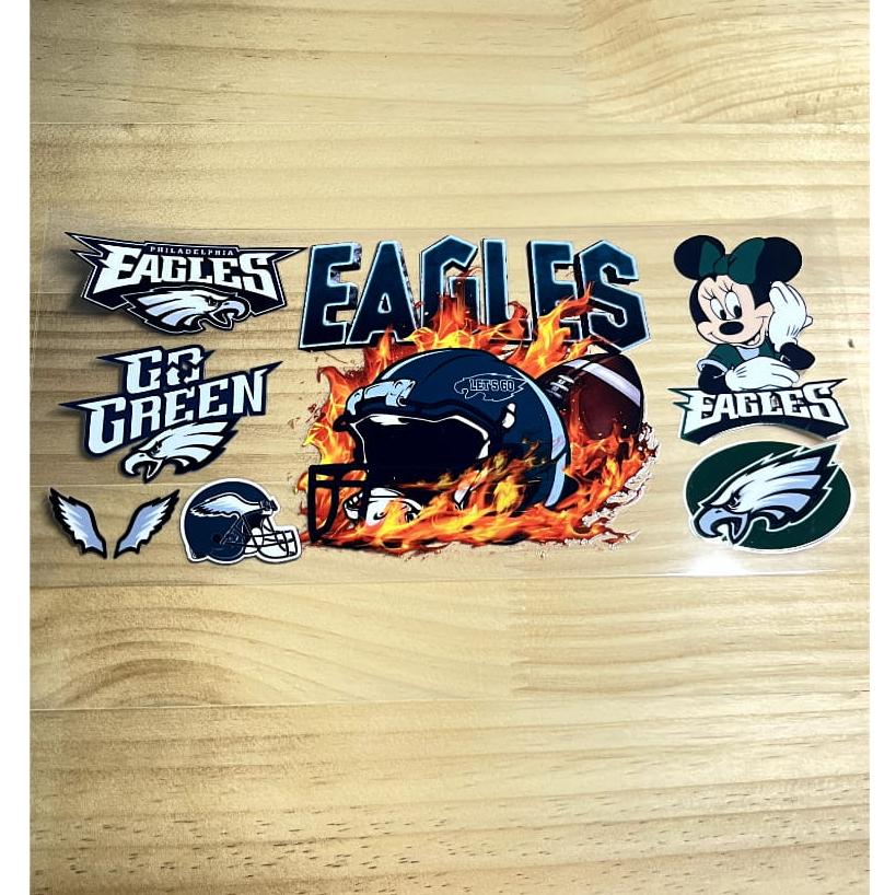 16oz UVDTF Cup Wraps,Sport, Football Teams ,Eagles